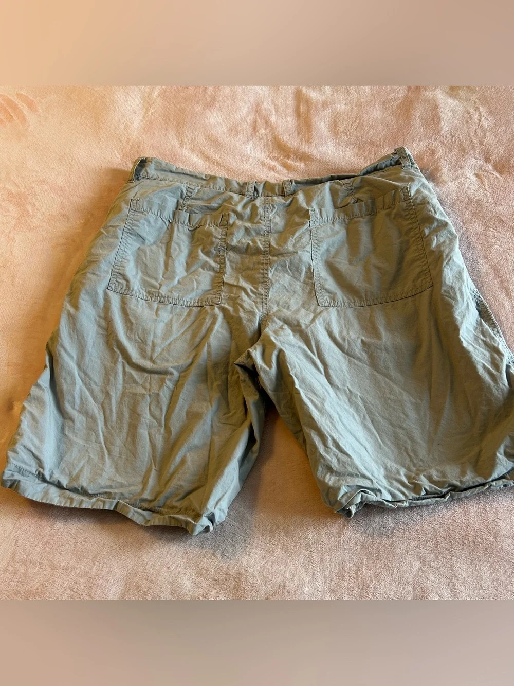 Old Navy reversible tan or plaid shorts size 38 cotton summer casual